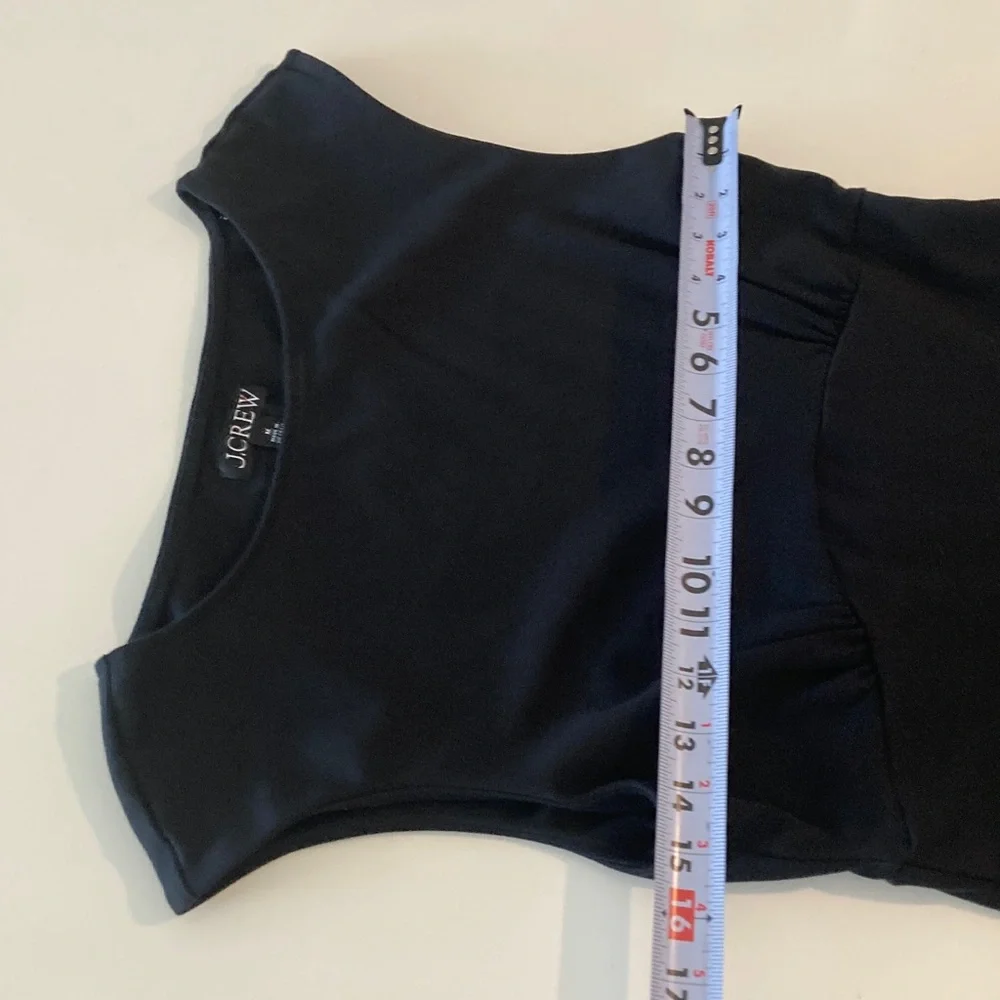 J. Crew Bubble-Hem Mixy Dress Black Size medium